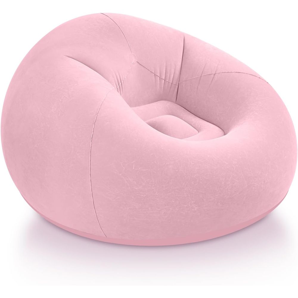 Kids Outdoor Loungers - 팽창식 빈백 의자, 핑크색 | 휴대용