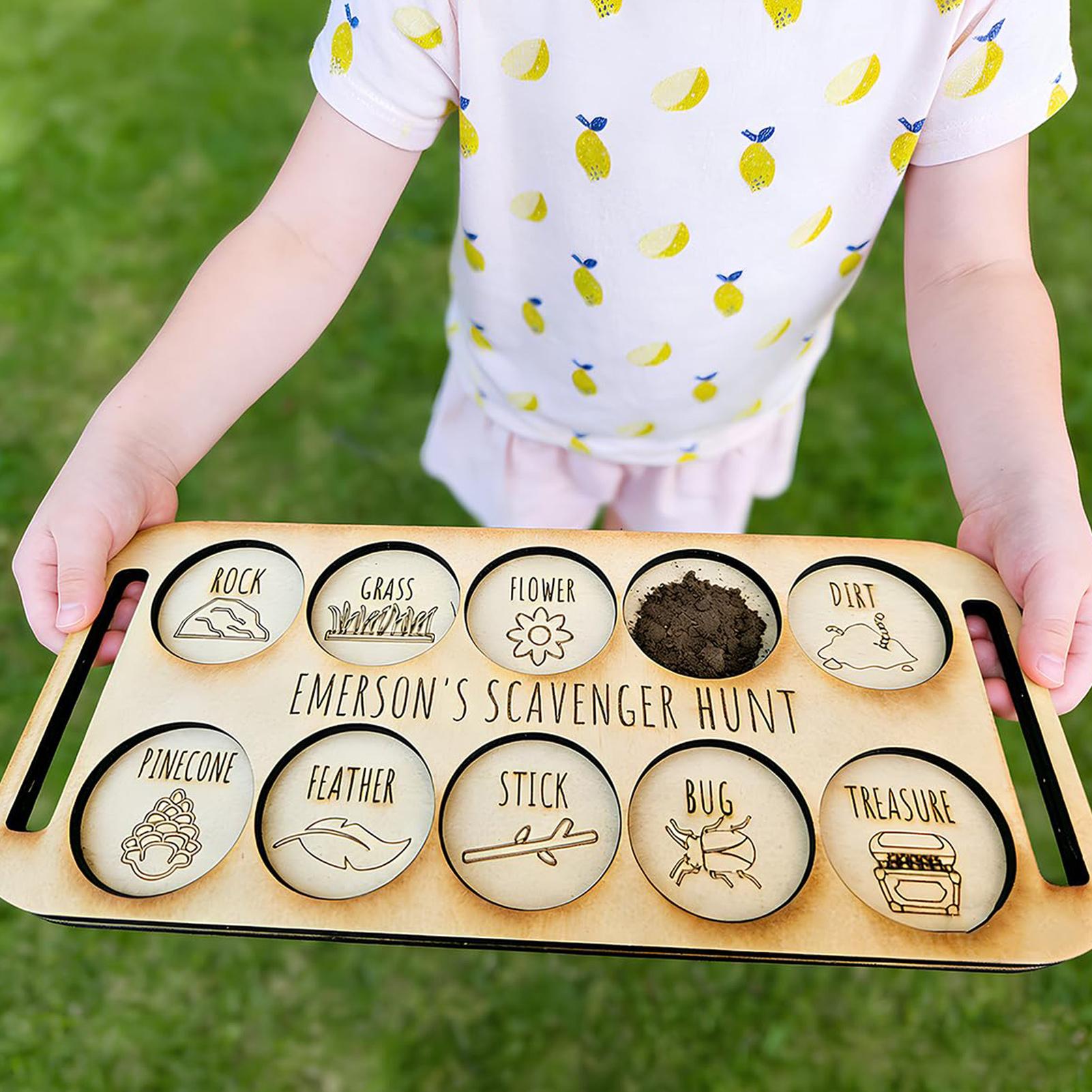 Kids Outdoor Nature Scavenger Hunt - 어린이를 위한 나무 자연 트레이 스캐벤저