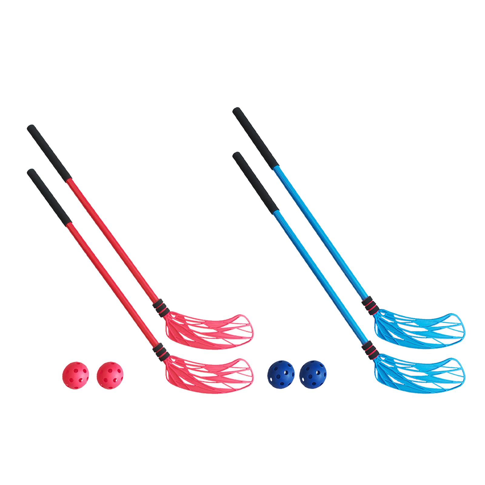 Kids Outdoor Hockey Sticks - 2개 세트 플로어 하키 스틱 세트
