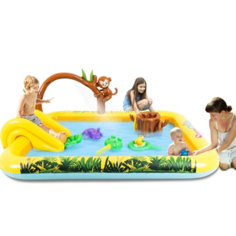 야외용 풍선 정글 동물 놀이 센터 (뒷마당 정원용):  - Kids Outdoor Pool 리뷰 및 가격