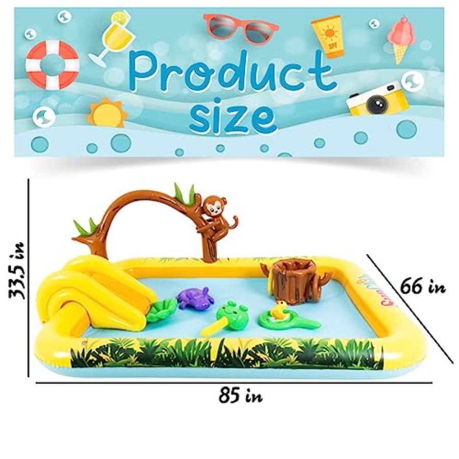 야외용 풍선 정글 동물 놀이 센터 (뒷마당 정원용):  - Kids Outdoor Pool 리뷰 및 가격