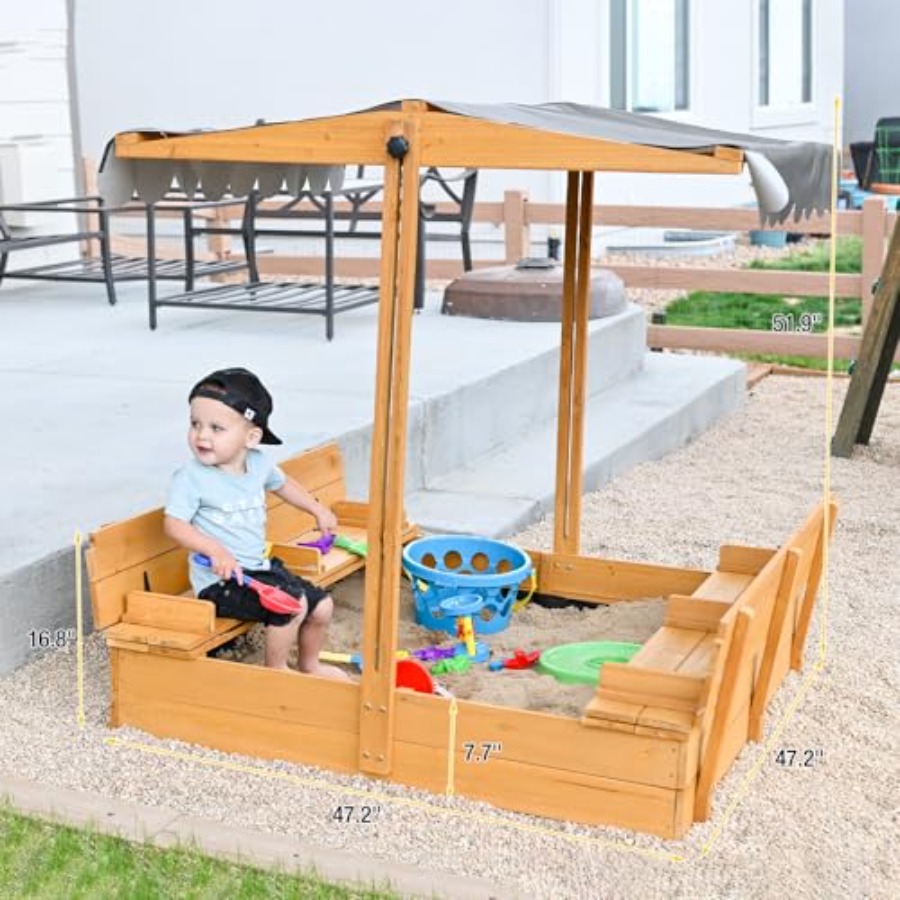 4~8세 어린이용 야외 모래놀이 테이블: 갈색 접이식  - Kids Outdoor Bench 리뷰 및 가격