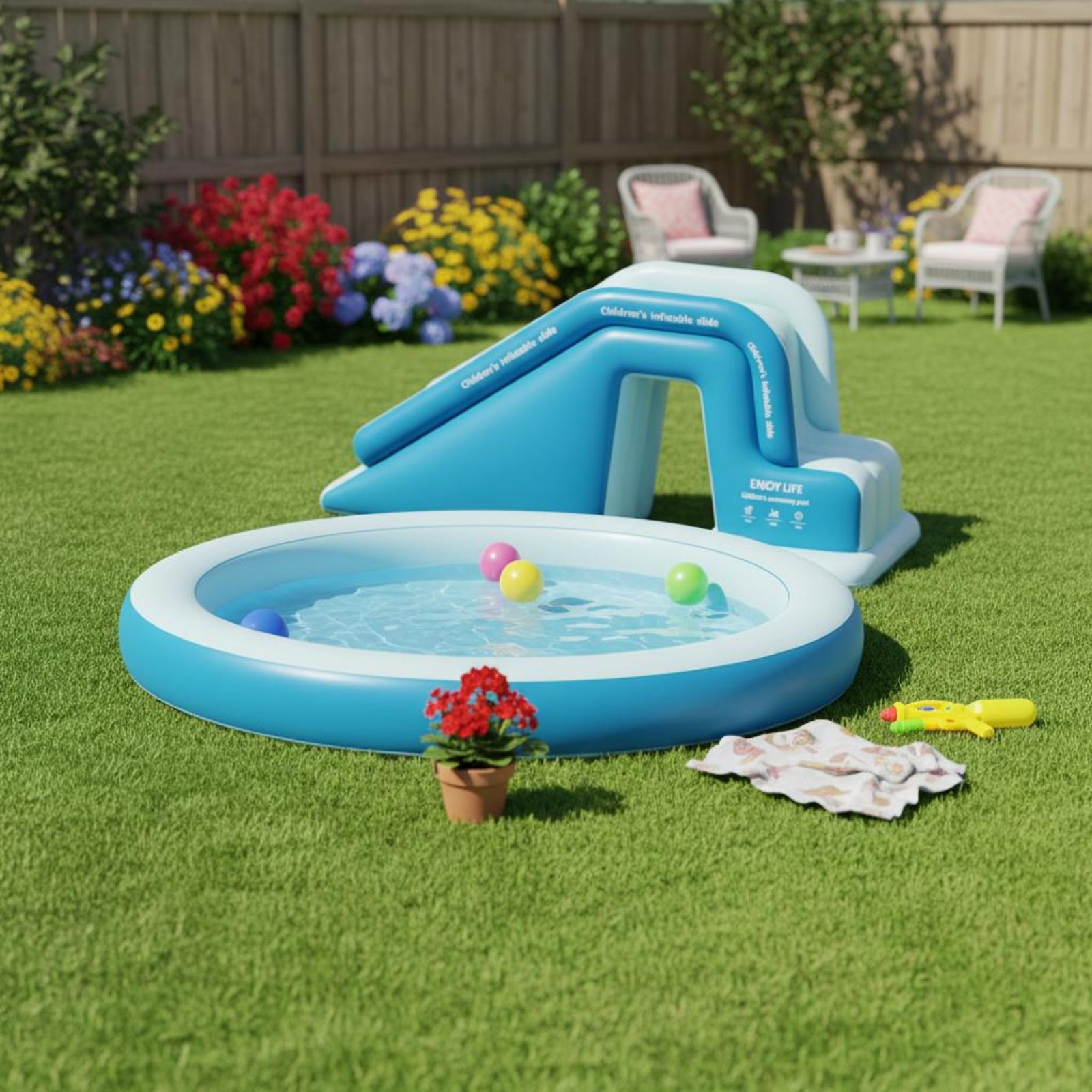 접이식 풍선 워터파크 어린이용 슬라이드 풀 대형 야외  - Kids Outdoor Pool 리뷰 및 가격