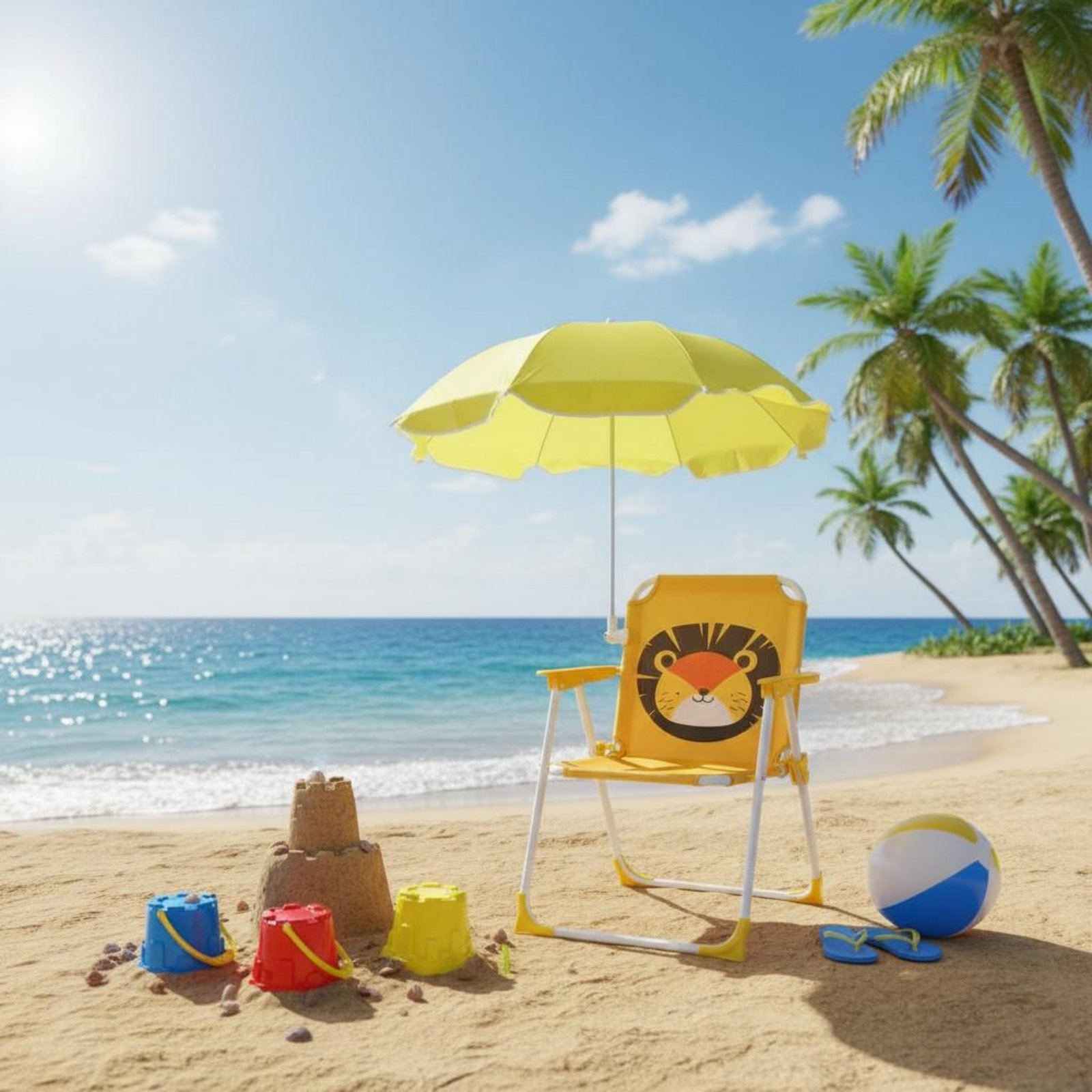 어린이용 접이식 파라솔 비치 의자, 캐노피가 있는 유아 - Kids Outdoor Chair Plastic 리뷰 및 가격