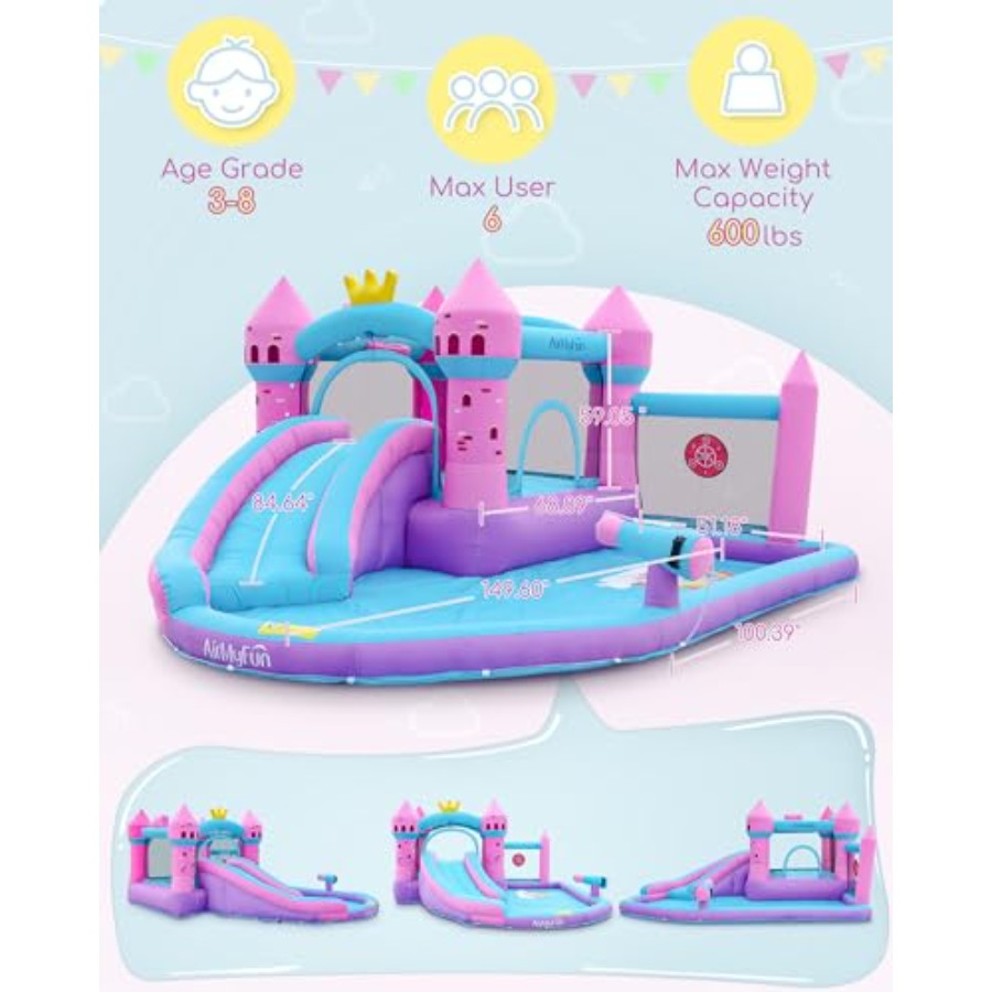 어린이용(3~12세) 핑크색 PVC 소재, 습식/건식  - Kids Outdoor Pool 리뷰 및 가격